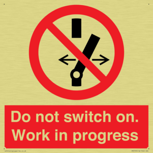 Do not switch on. Work in progress